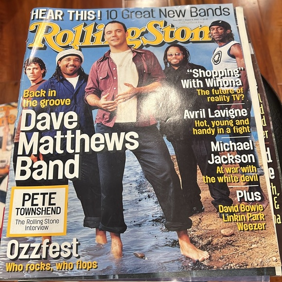 rolling stone magazine Other - Rolling Stone Magazine, Back in the groove, Dave Matthews Band 8/8/2002